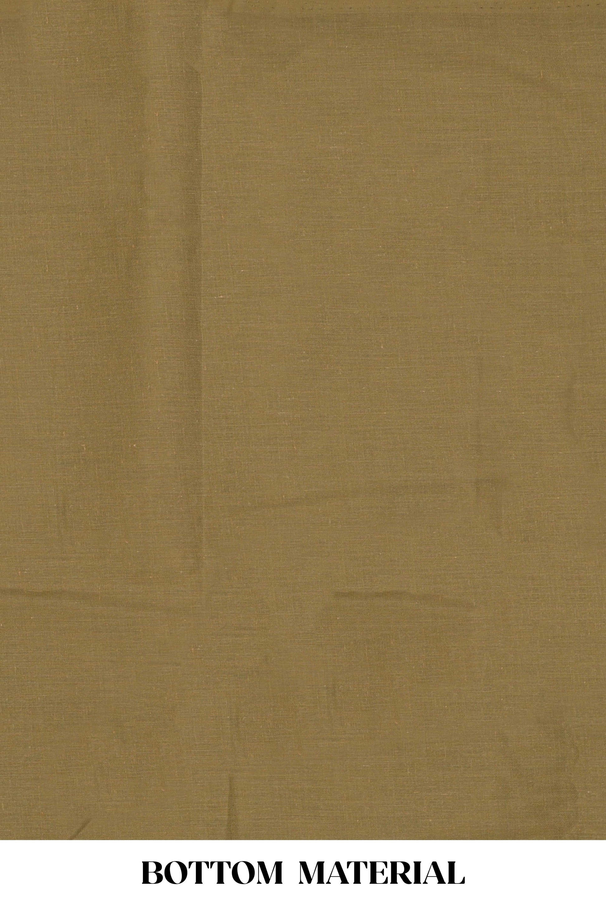 Green cotton designer dress material