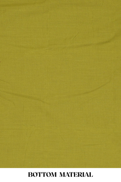 Green cotton silk traditional suit