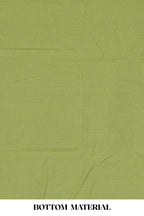 Green cotton thread work suit
