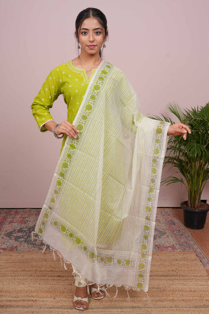 Green designer salwar set