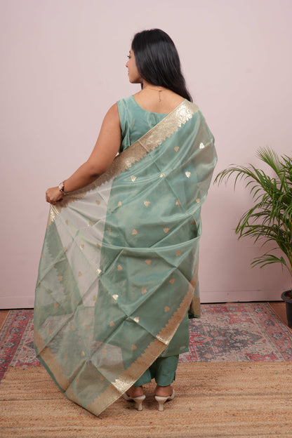 Green designer salwar set chudidhar