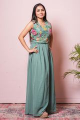 Green designer suit with dupatta