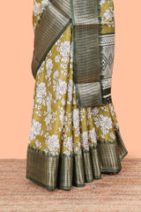 Green dola traditional saree