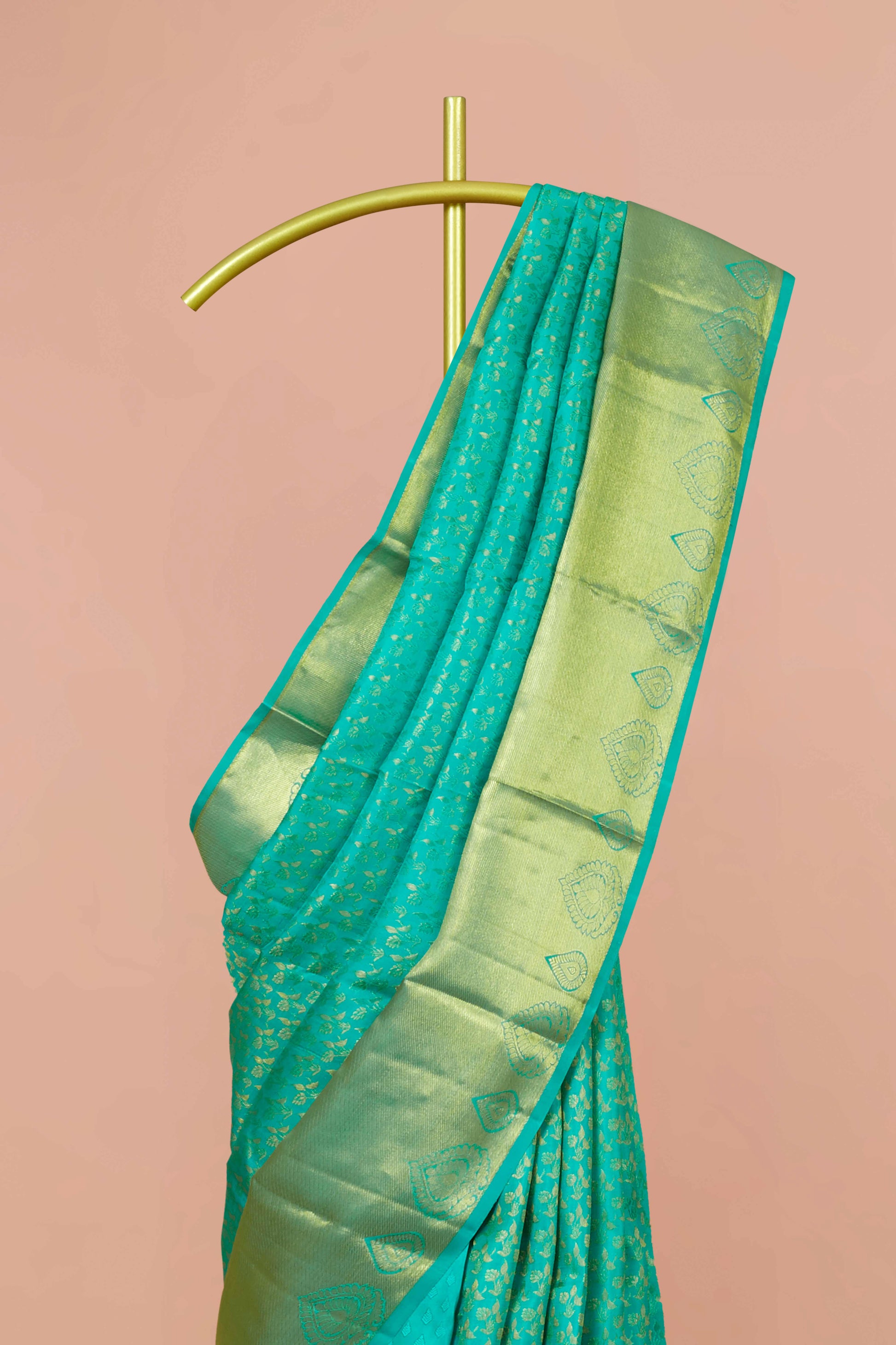 Green elegant silk saree
