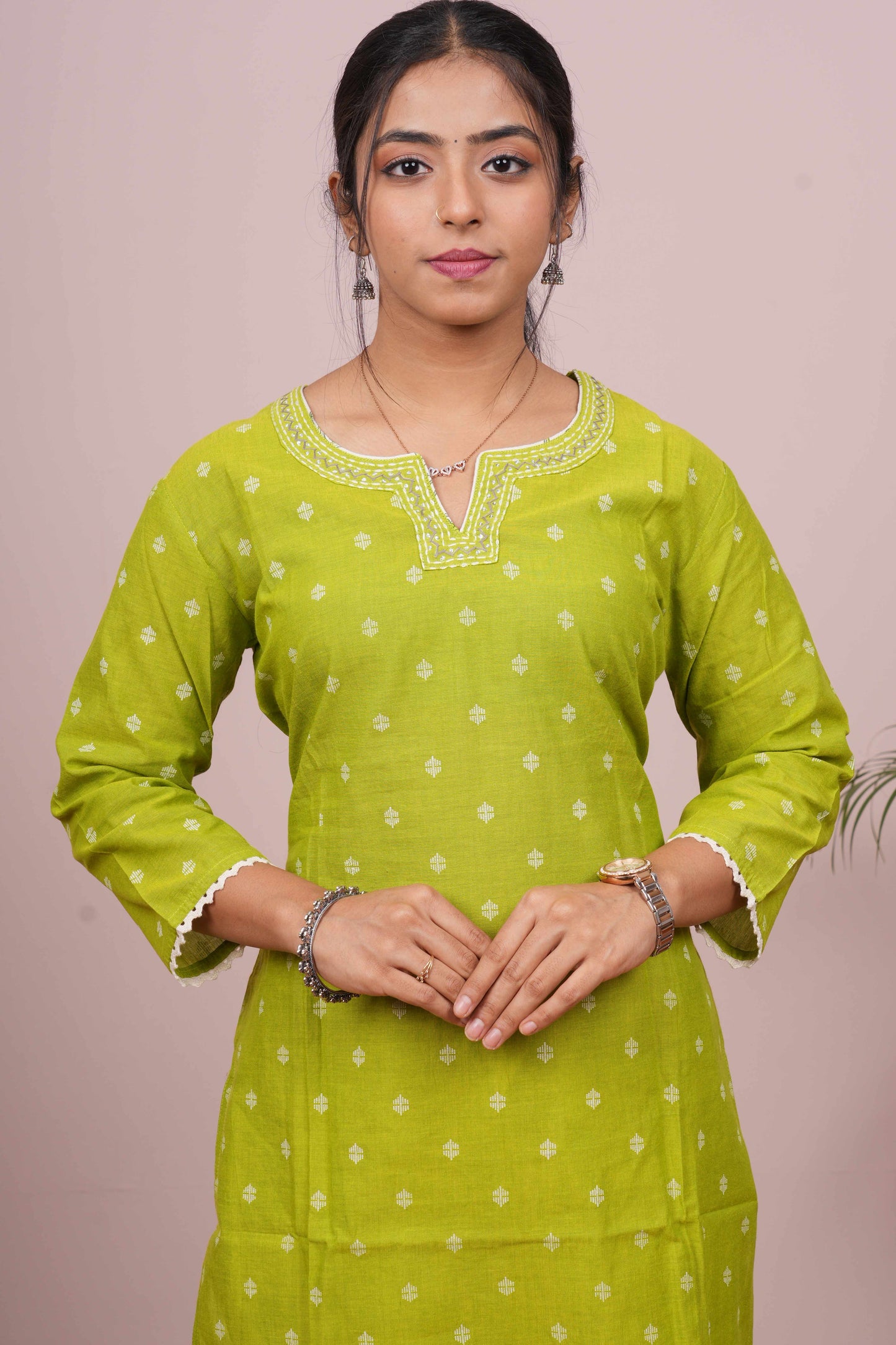 Green festive ethnic suit