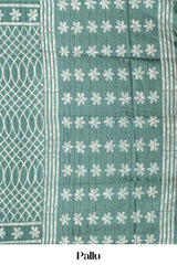 Green festive linen drape