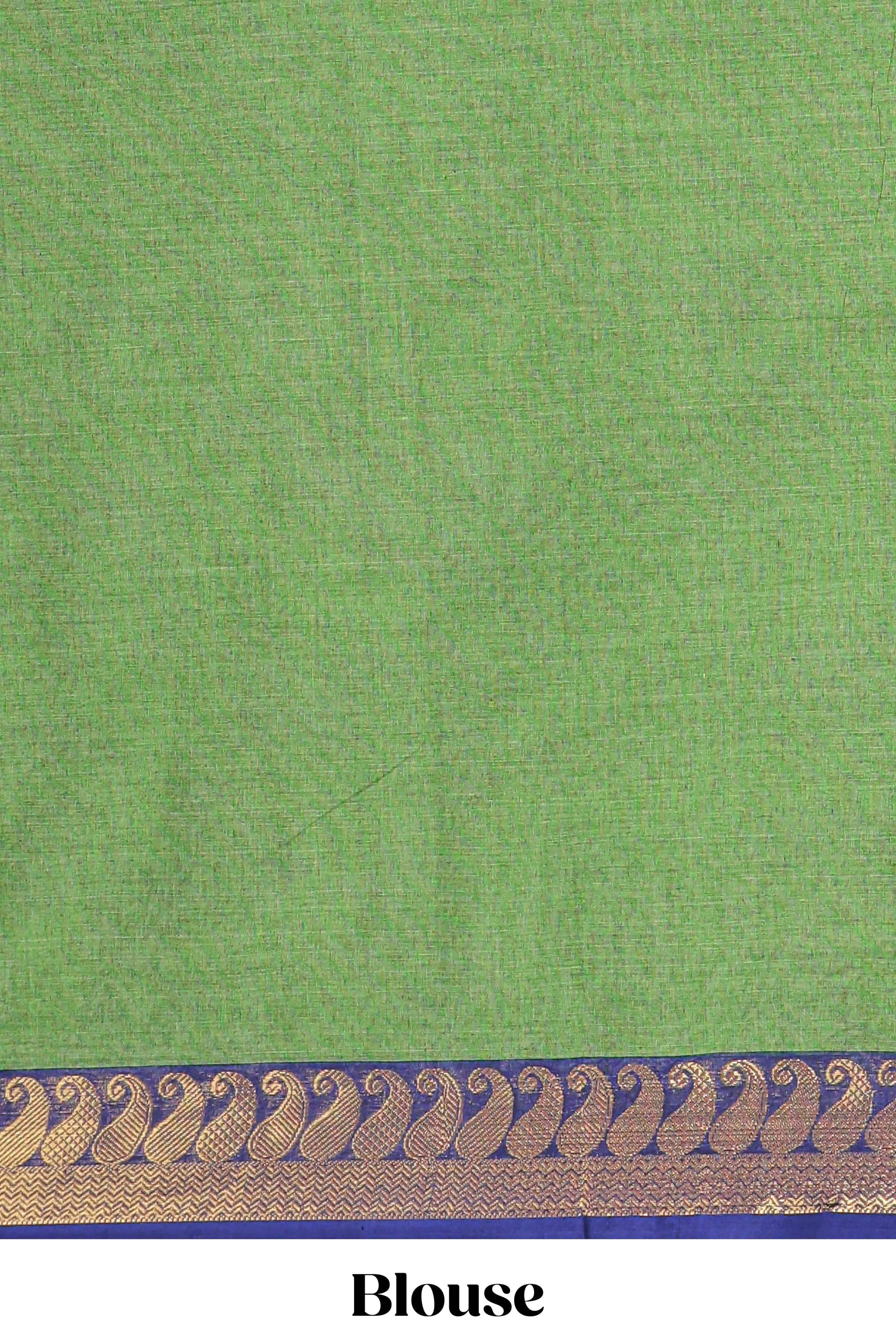 Green floral butta chettinad saree