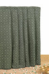 Green geometric linen saree 
