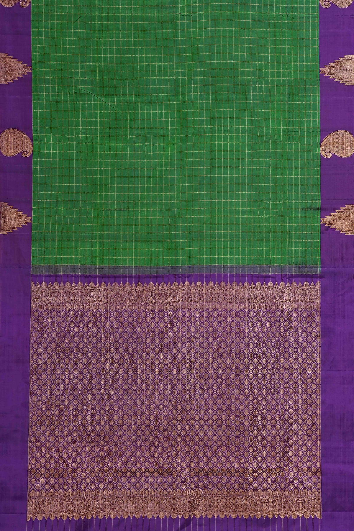 Green gold butta designer silk saree