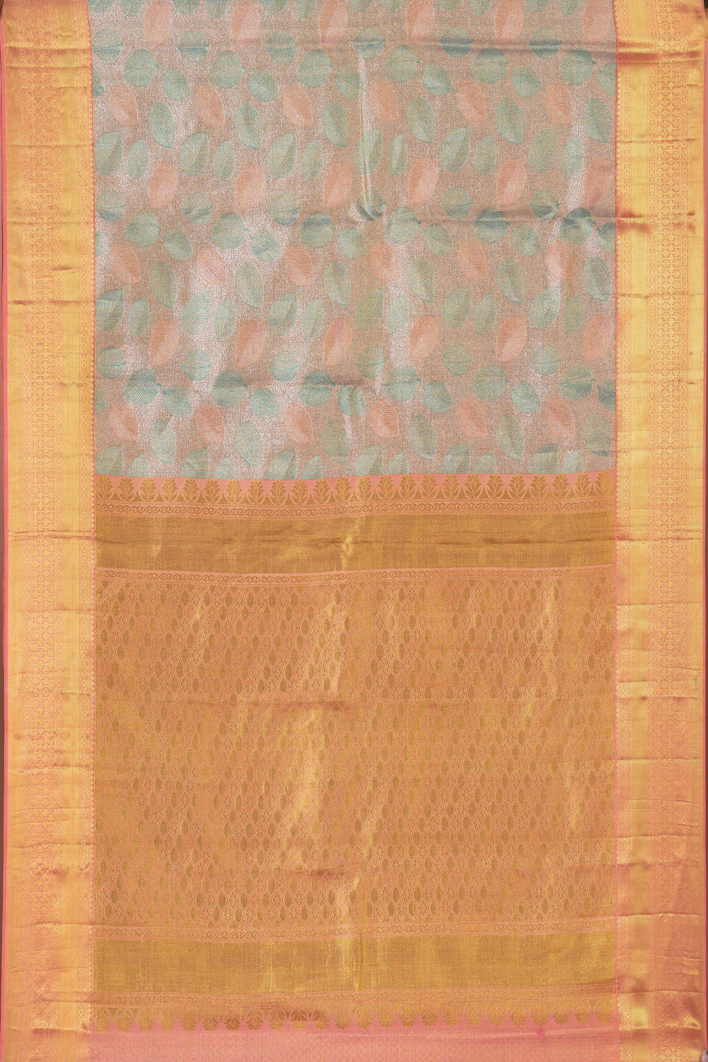 Green golden pallu saree