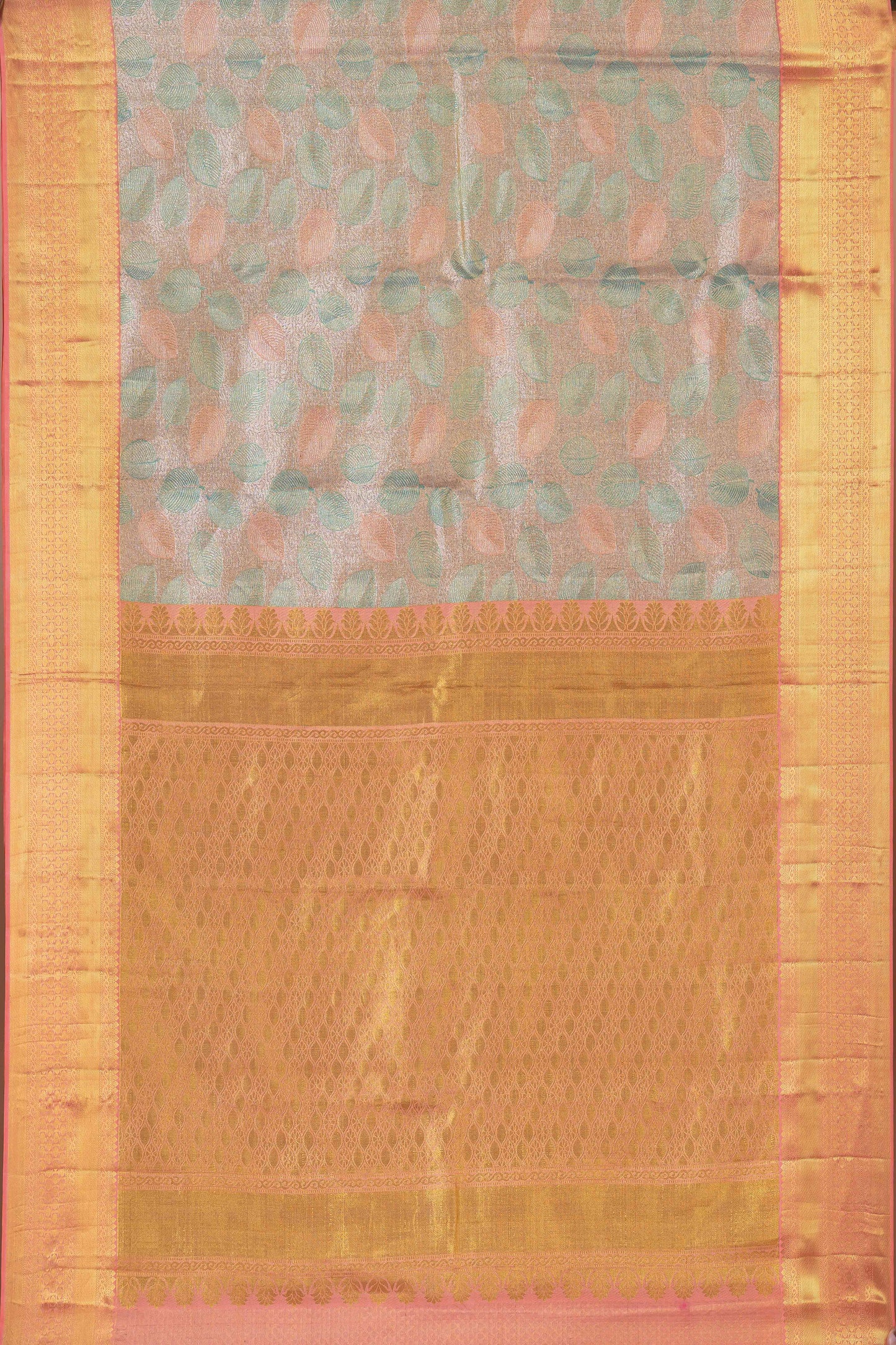 Green golden pallu saree