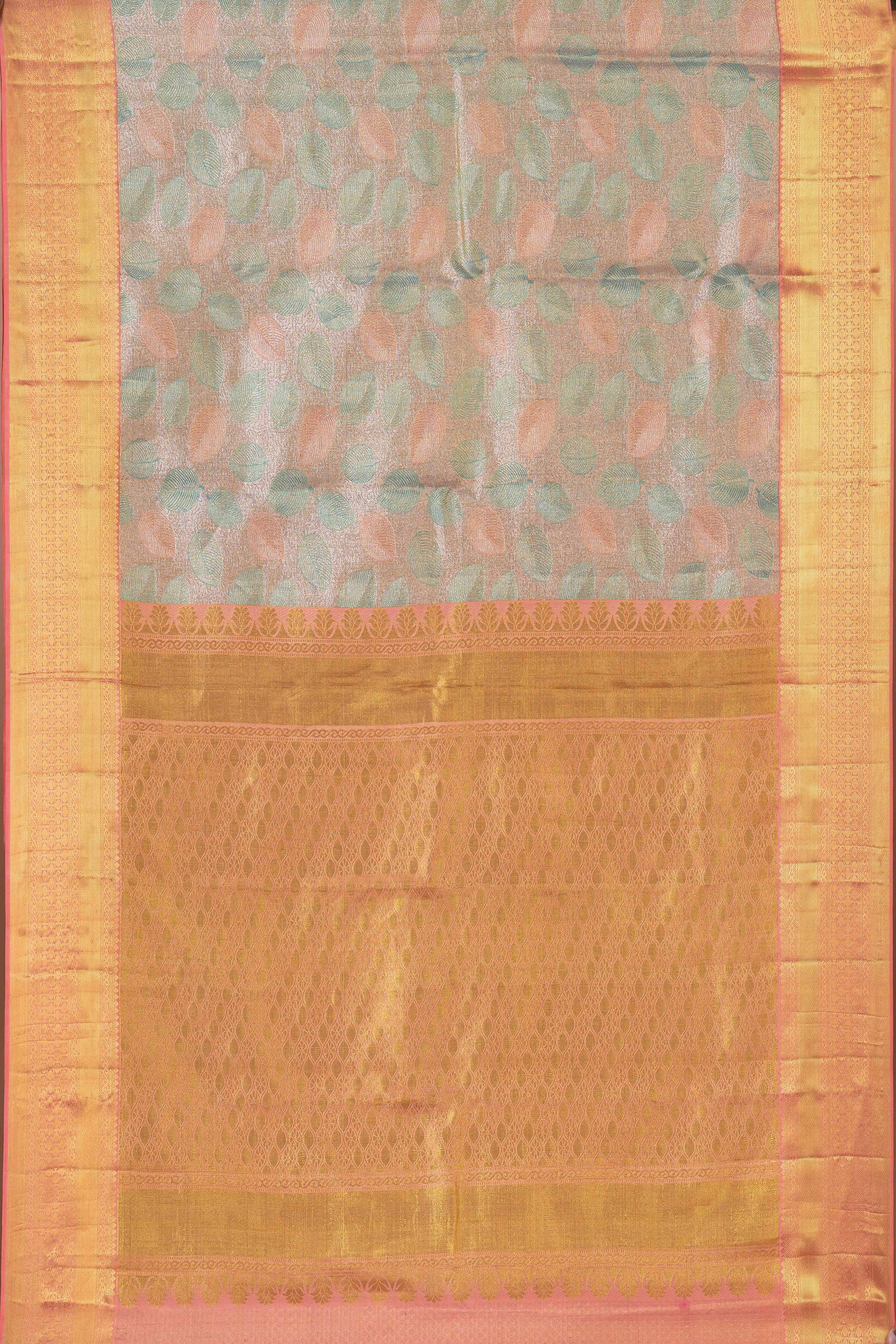 Green golden pallu saree