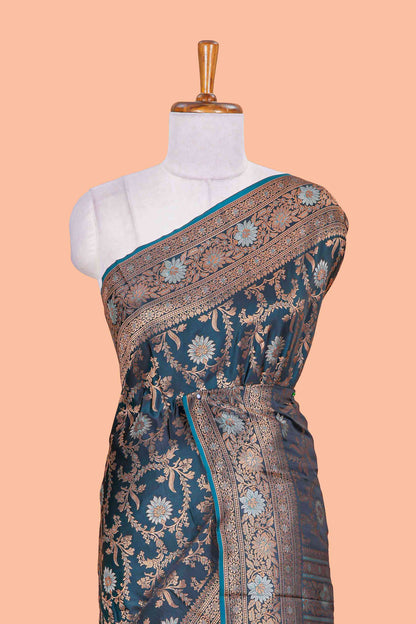 Green jaal silk saree