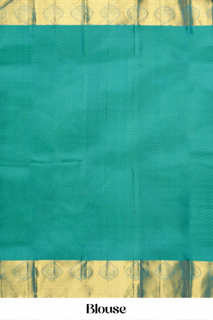 Green jacquard pattern silk saree