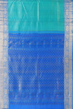 Green jacquard silk