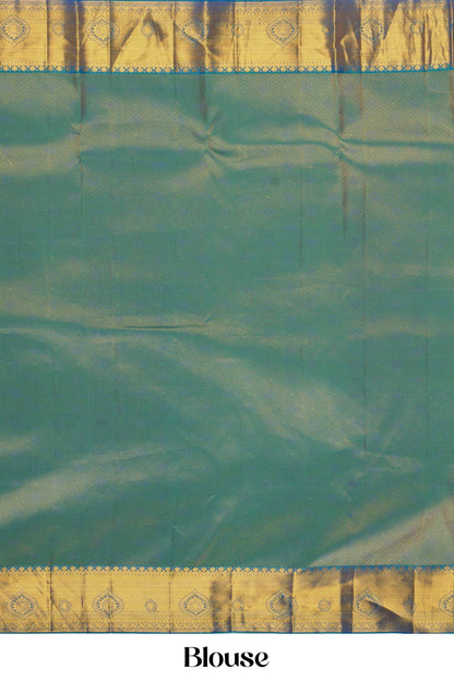 Green jacquard silks sares