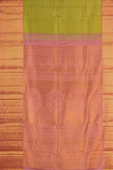 Green jacquard woven silk saree
