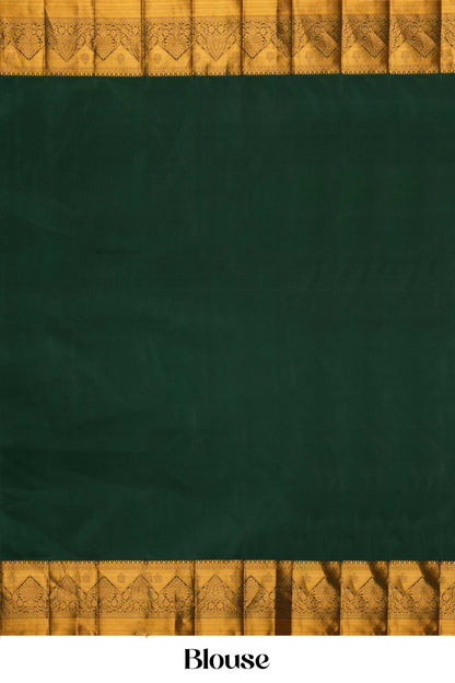 Green jacquard woven silk sarees
