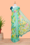 Green lightweight georgette weave