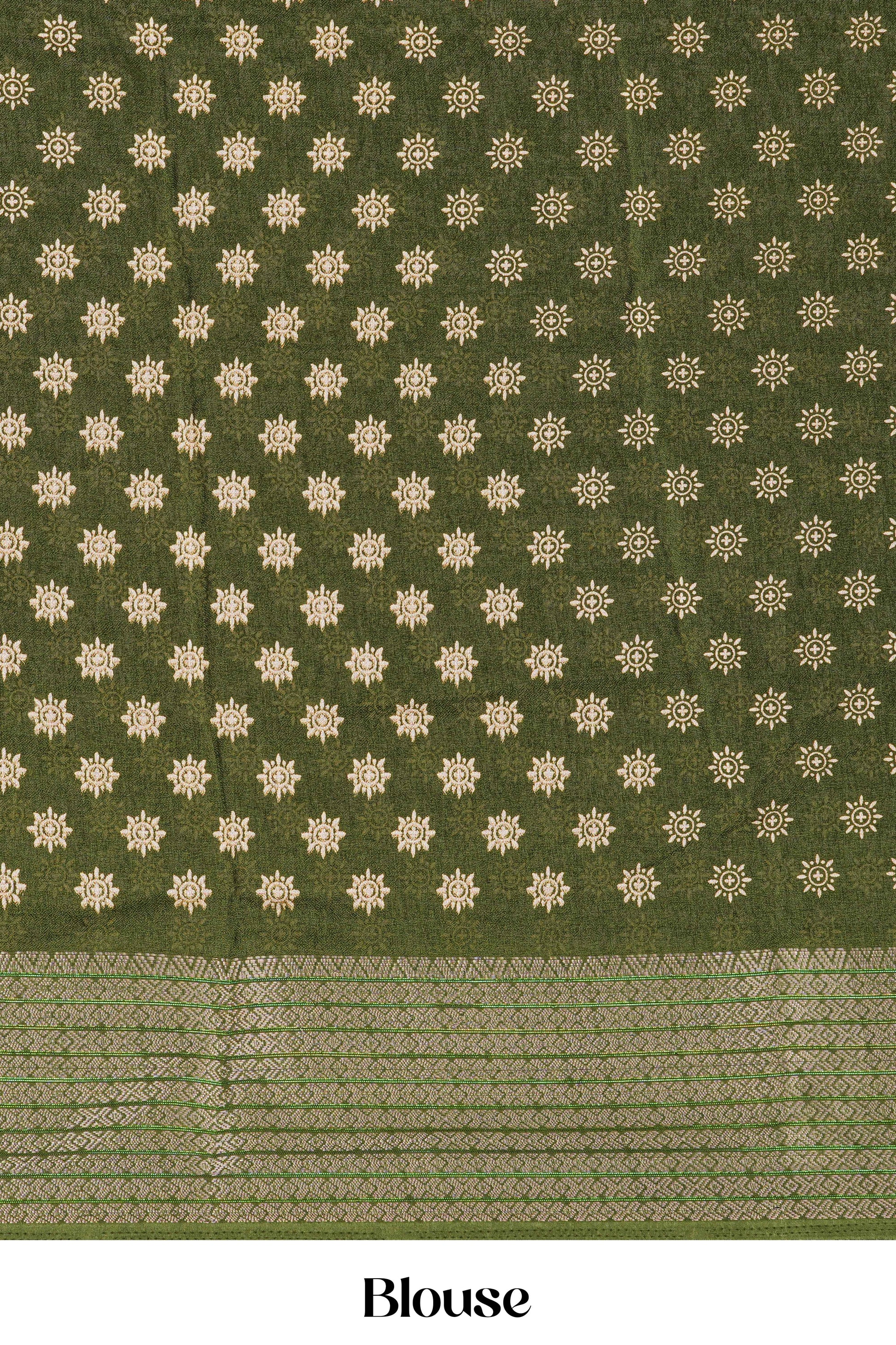Green lightweight mellow fabric