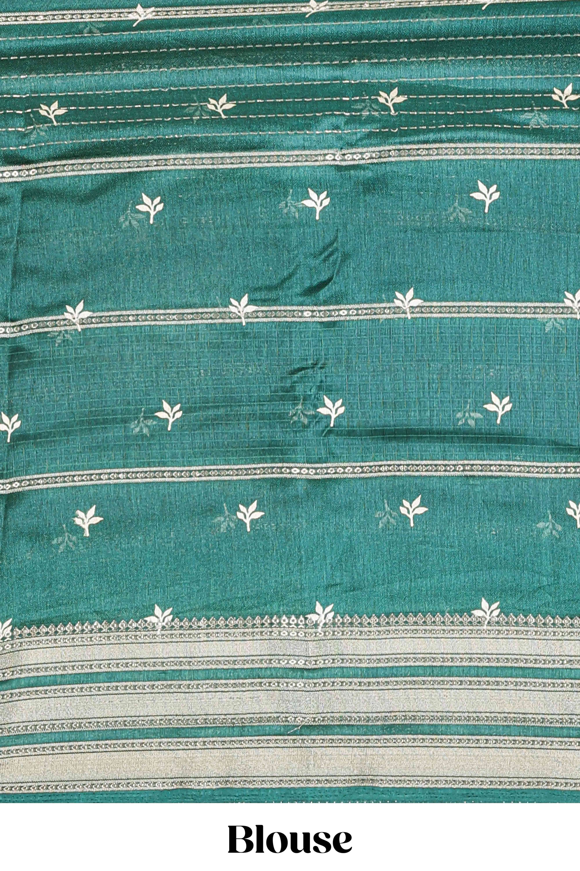 Green moss chiffon festive saree