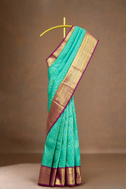 Green pattu silks saree
