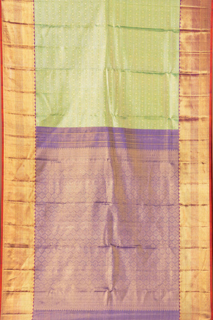 Green rust edge saree