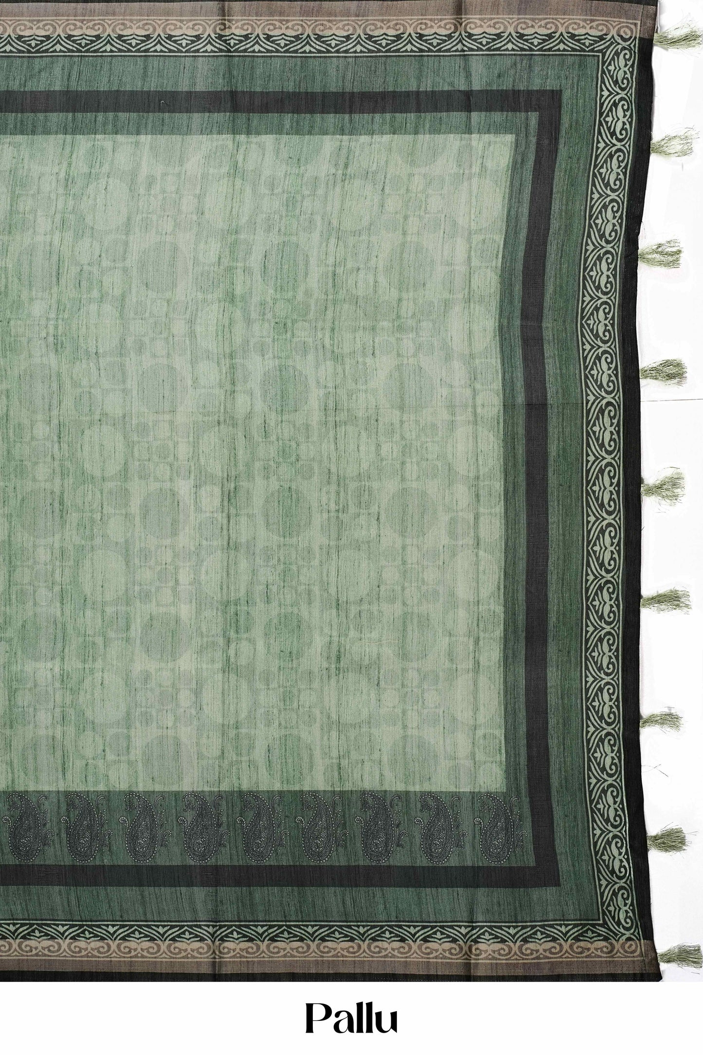 Green saree Pallu