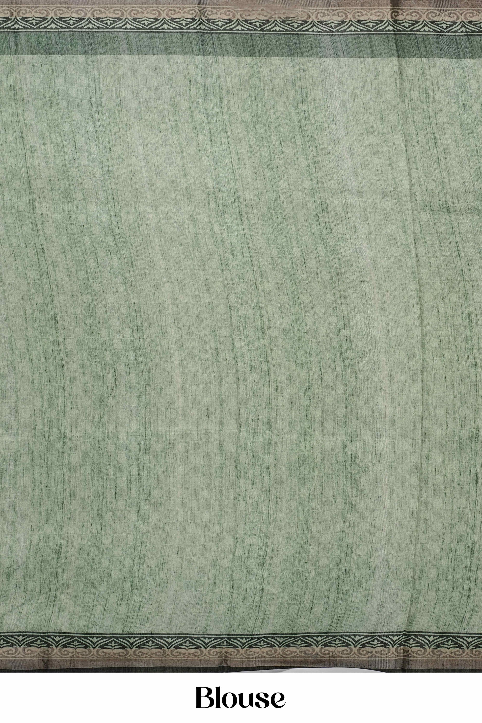 Green saree with blouse