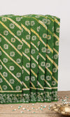 Green sungudi cotton weave