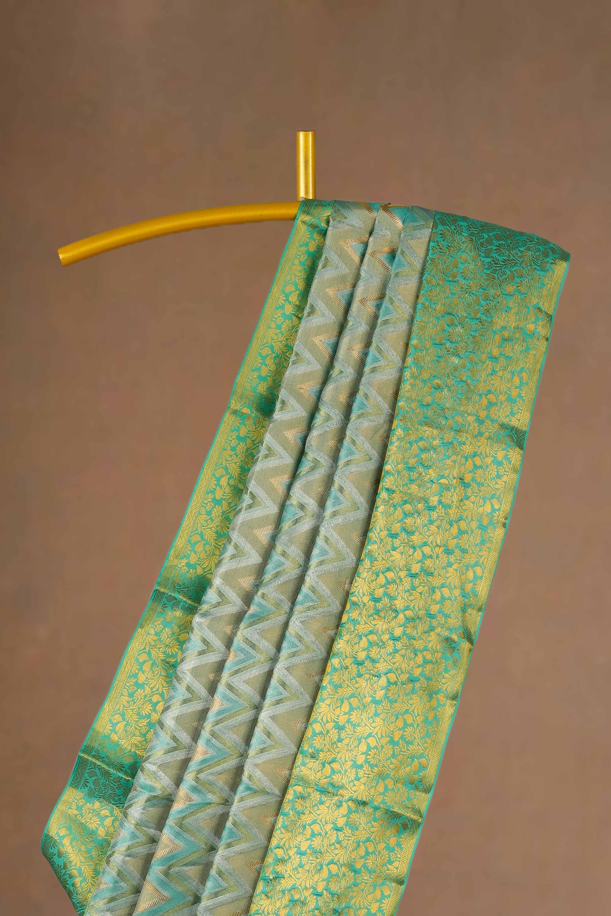 Green traditional silk saree
