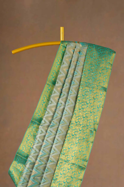 Green traditional silk saree
