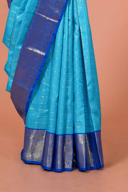 Green zari border sarees