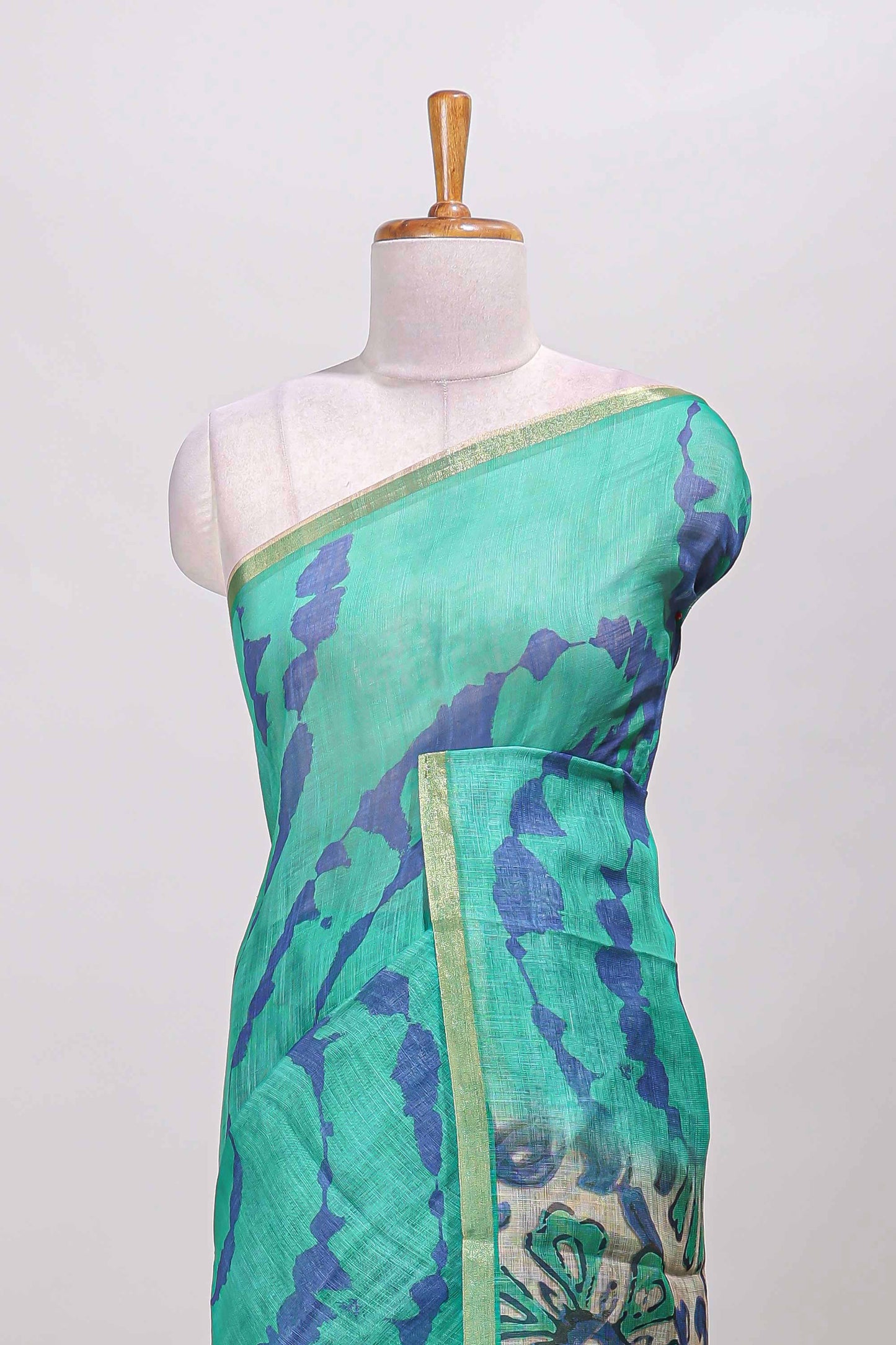 Green zari border sares