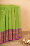 Green zari butta chettinad cotton saree