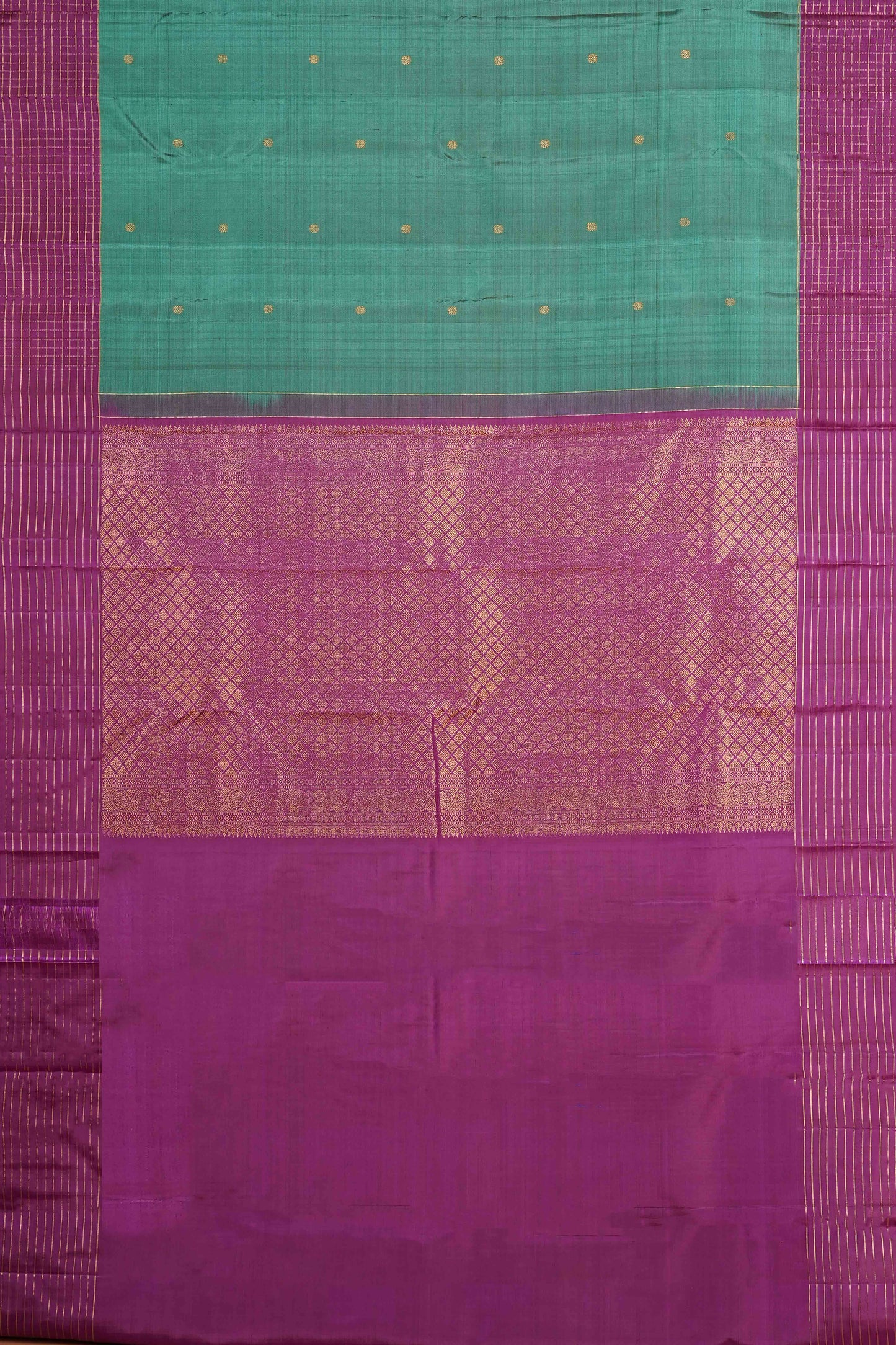 Green zari butta designer silk saree