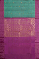 Green zari butta designer silk saree
