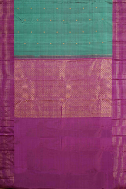 Green zari butta designer silk saree