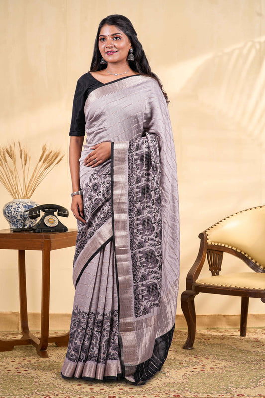 Grey Dola Silk