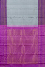 Grey bridal silk saree