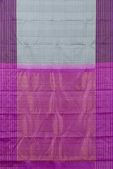 Grey bridal silk saree