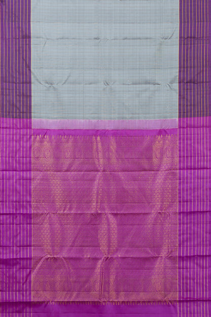 Grey bridal silk saree