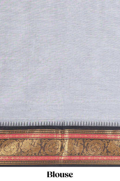  Grey casual chettinad cotton saree