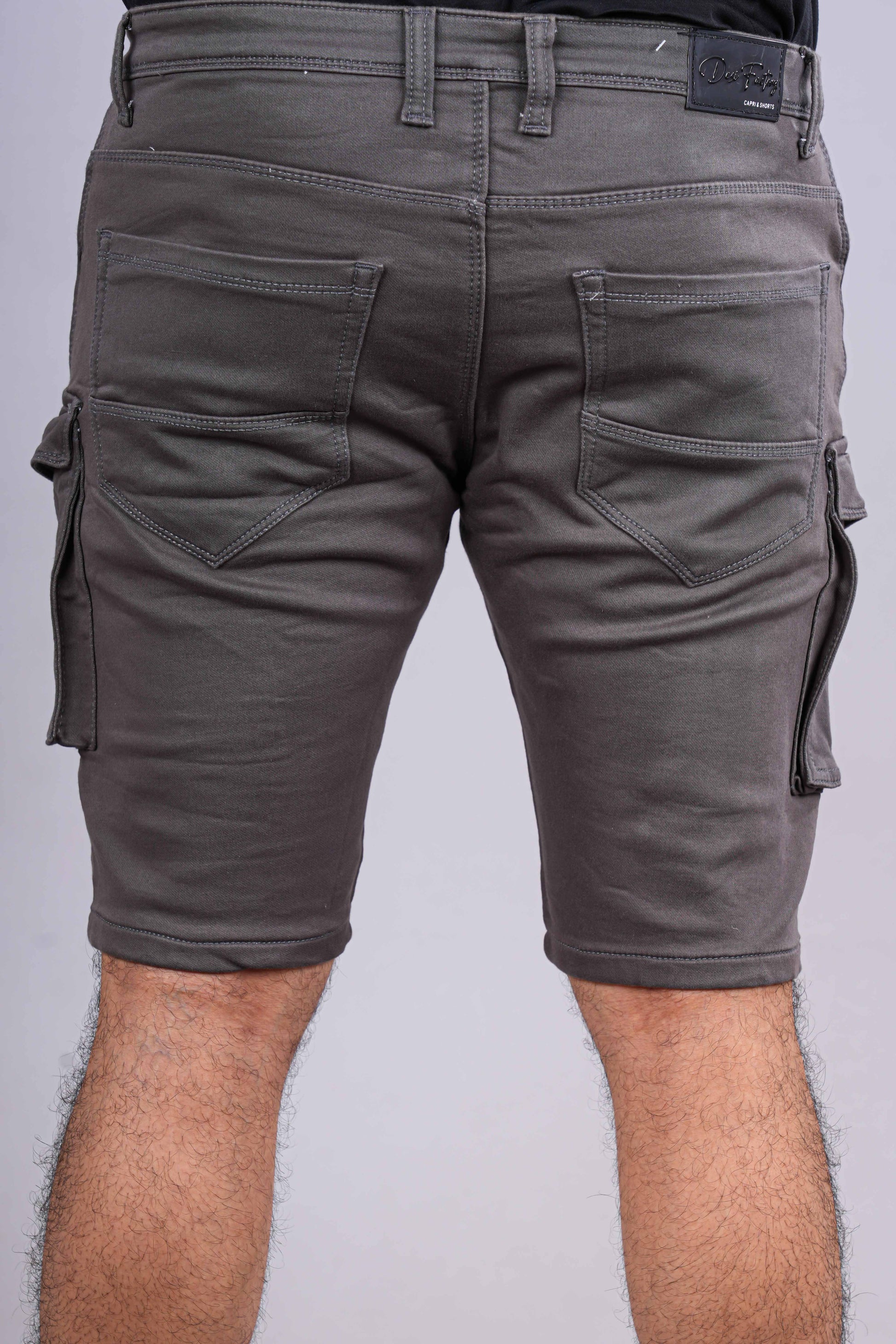 Grey casual mens shorts