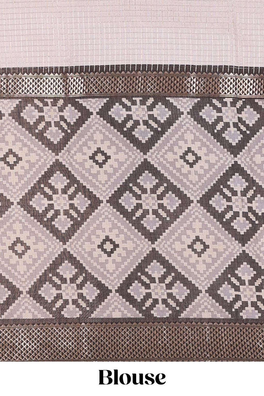 Grey casual wear chanderi cotton saree