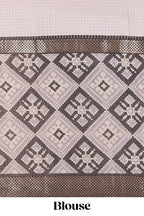 Grey casual wear chanderi cotton saree
