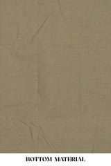 Grey cotton thread work suit