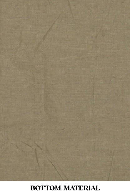 Grey cotton thread work suit