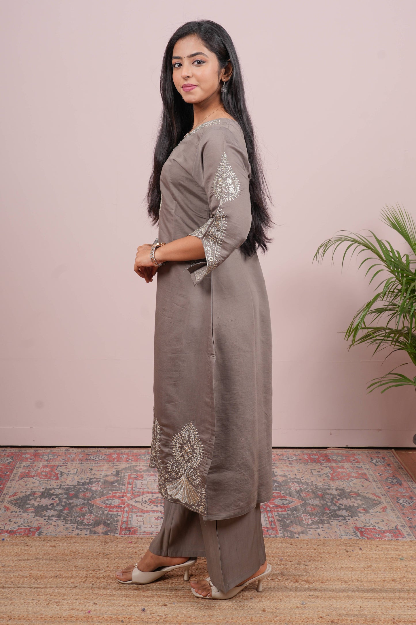 Grey designer salwar Chudidhar