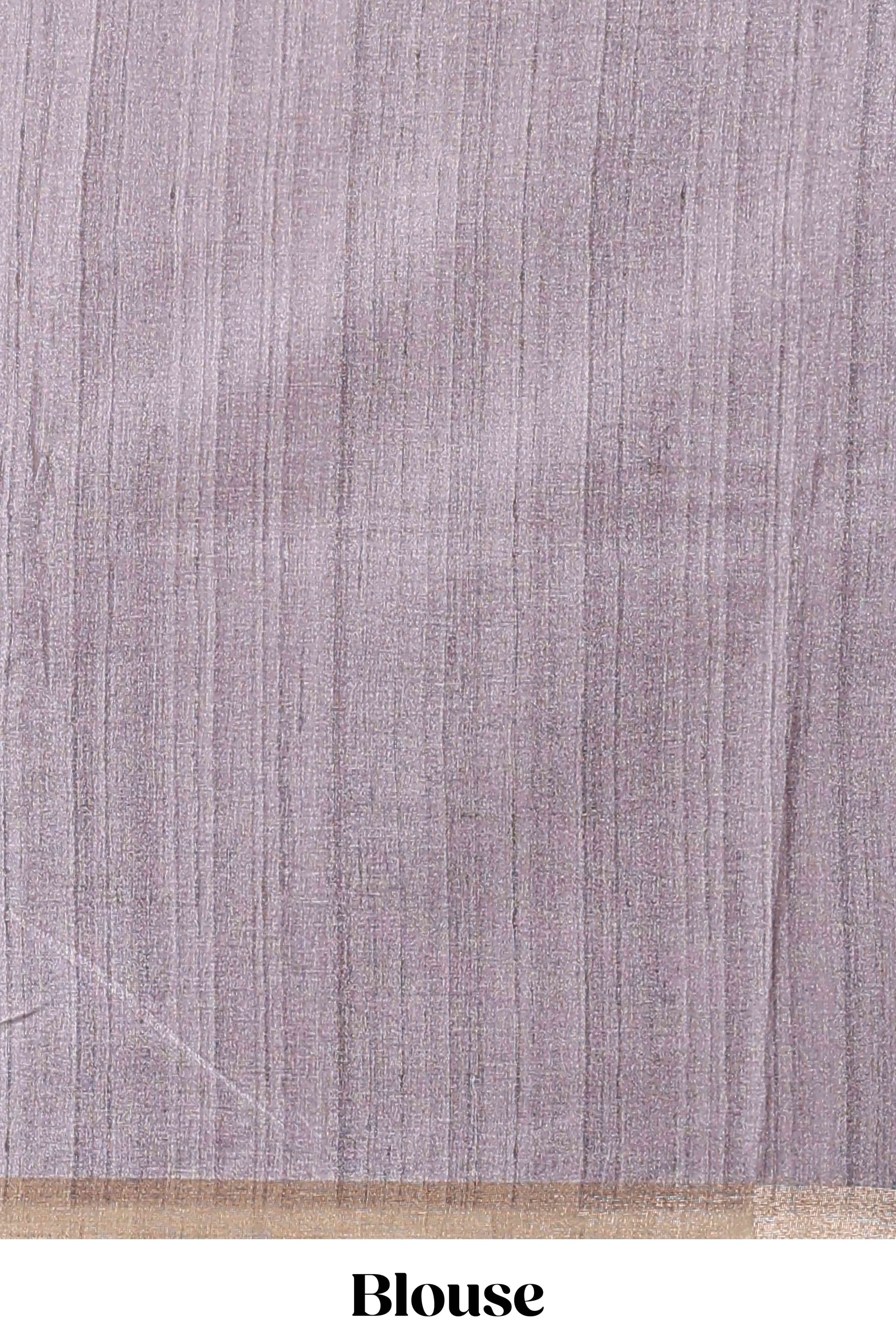 Grey dola silk festive saree